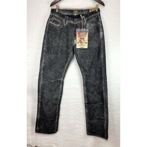 NWT PRPS Sample Black Barracuda Corduroy Men's Pants 32x34 Button Fly Straight